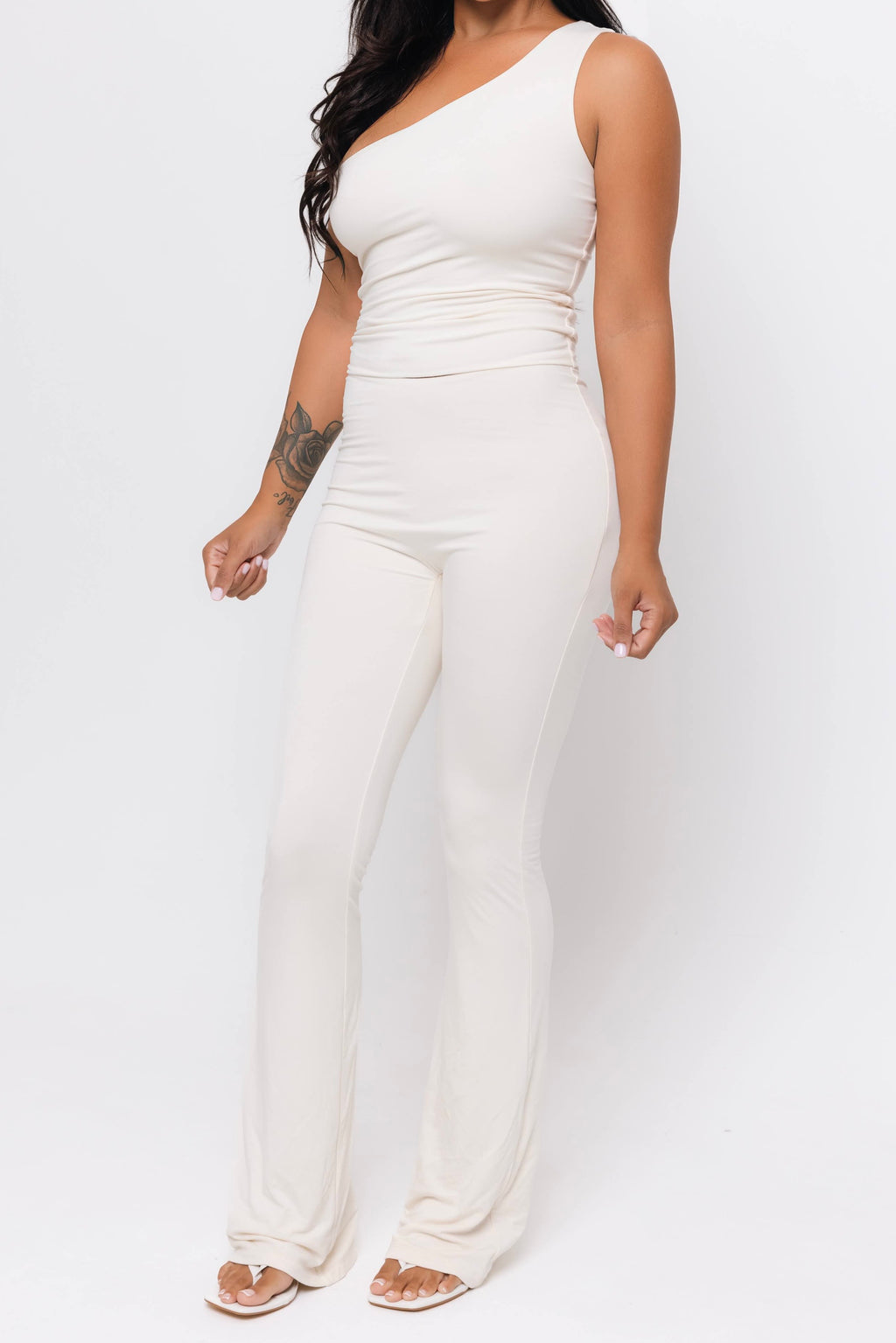 One shoulder matching set