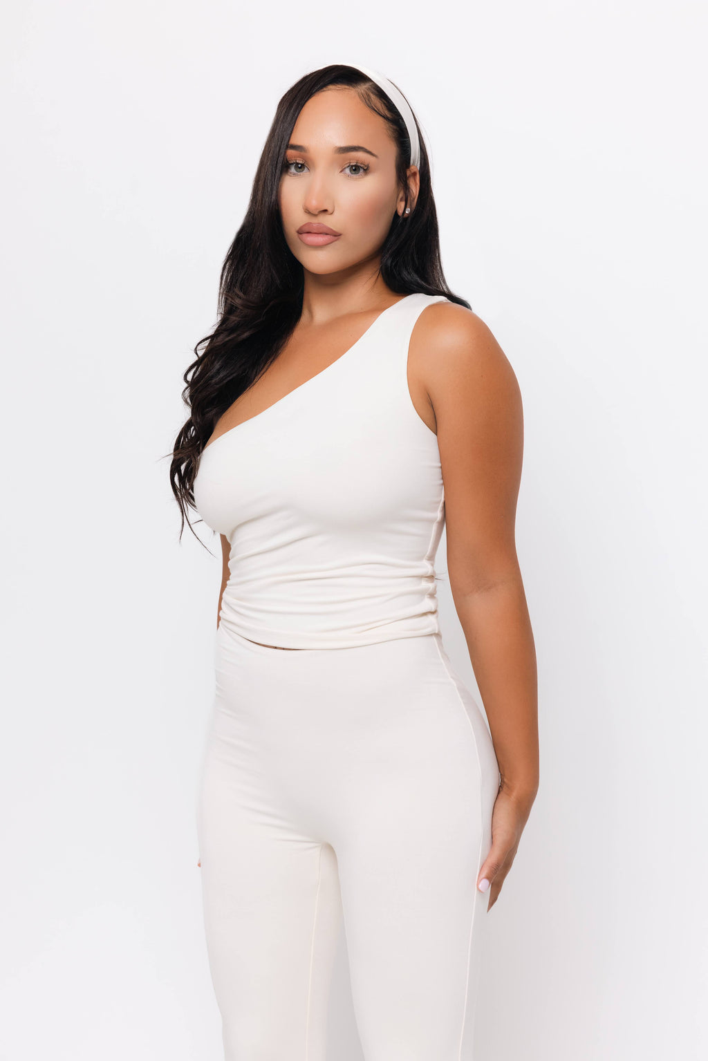 One shoulder matching set