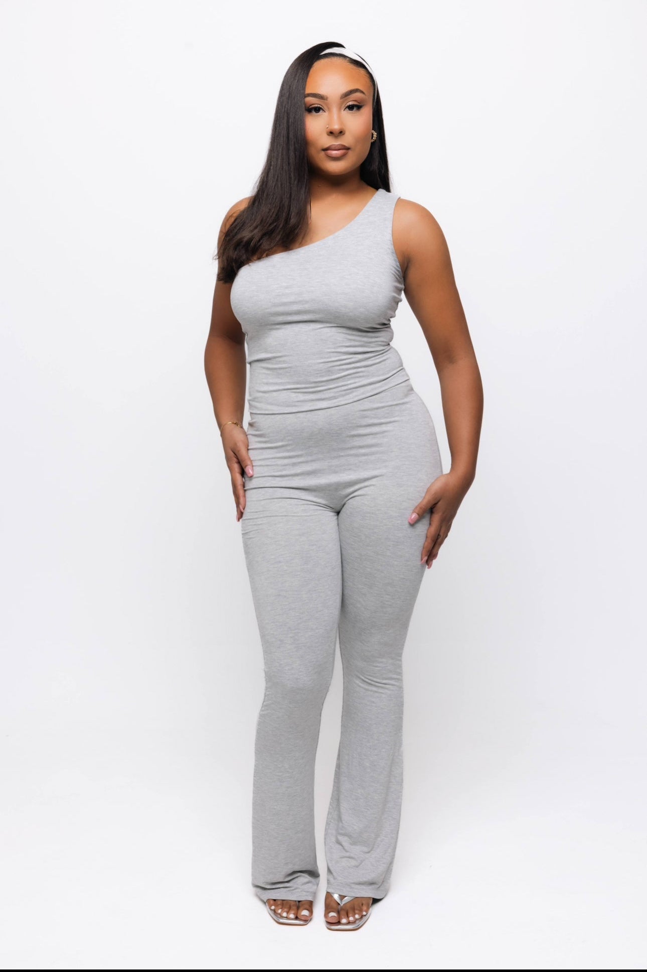 One shoulder matching set